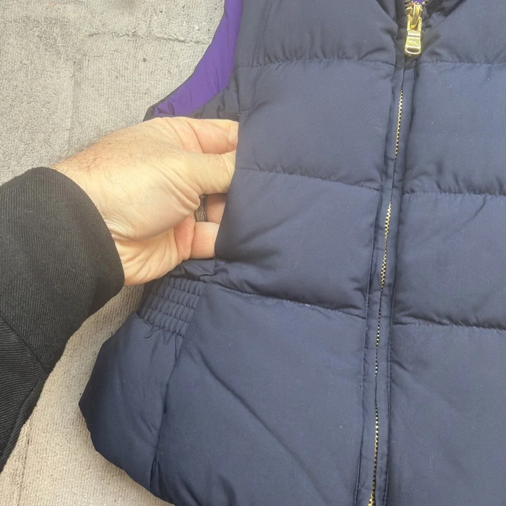 Ralph Lauren Kids Reversible Puffer Vest Down Filled‎ Preppy Winter Size 6